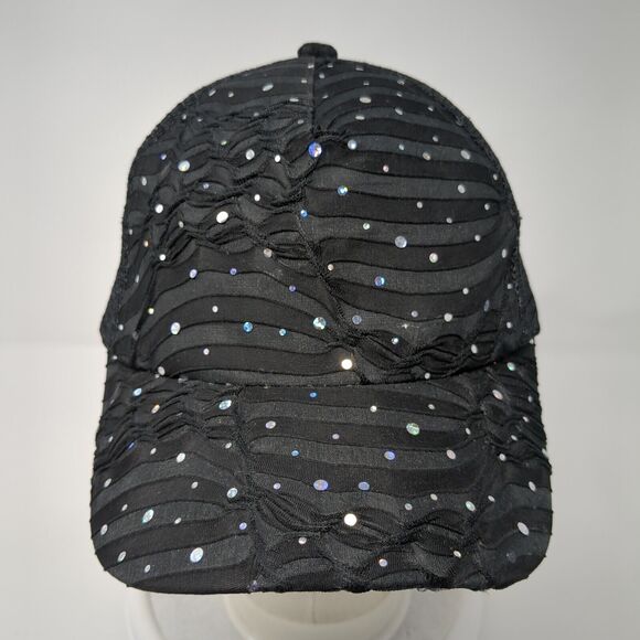 Something Special LA Snapback Trucker Hat Black OS Adjustable Sequin Mesh Back - Picture 2 of 8